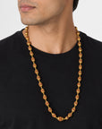 Classic Beaded Ball Long Gold Chain